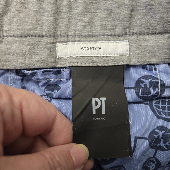 PT Torino Men's Slim Cotton Pebble Stone Chino Pants - Picture 10 of 13